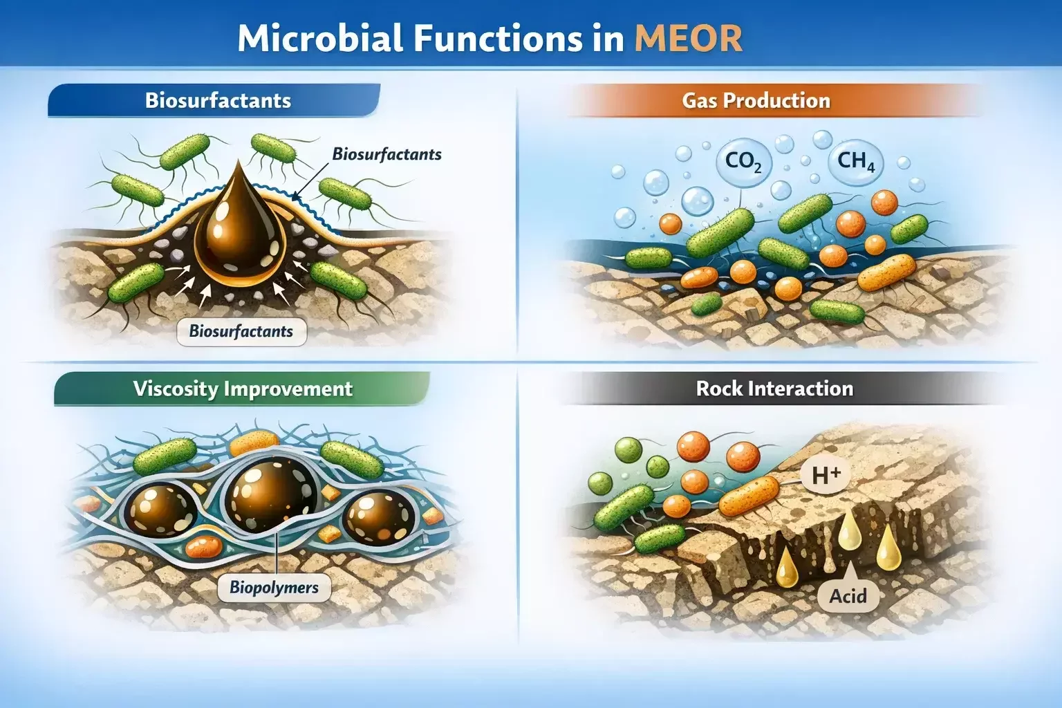 Microbial Enhanced Oil Recovery (MEOR)